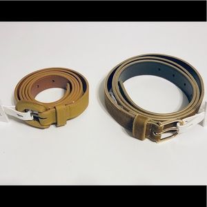 2-Woman’s Belts Mustard Tan Brown Target XXL New